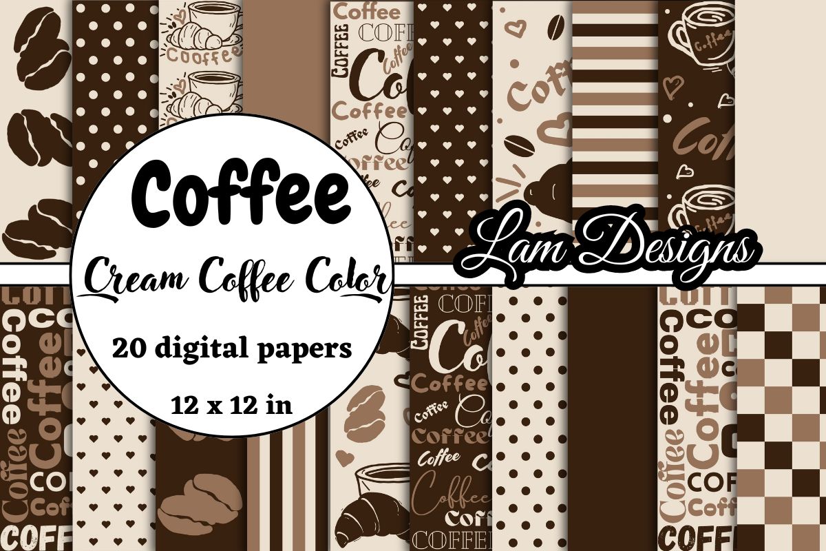 Hand-drawn Coffee Digital Papers